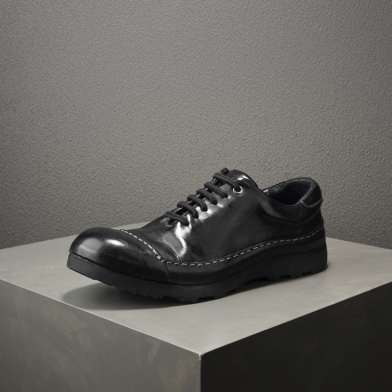 重水洗马皮包头解放鞋舒适透气日常徒步户外休闲鞋