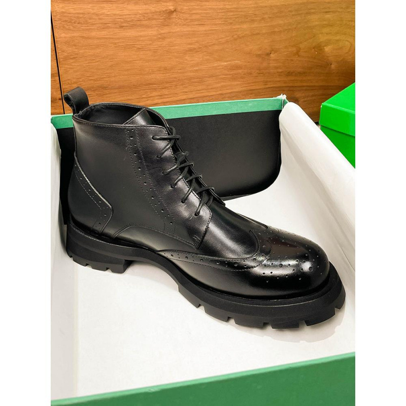 布洛克马丁靴男士秋季真皮透气增高低帮短靴真皮英伦商务高端男靴